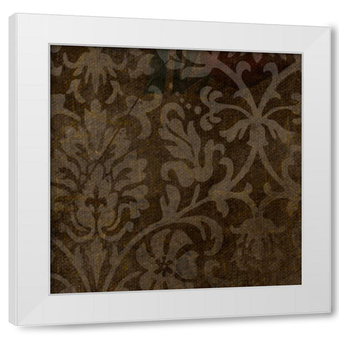 OSCAR GOLD A4 White Modern Wood Framed Art Print by Greene, Taylor