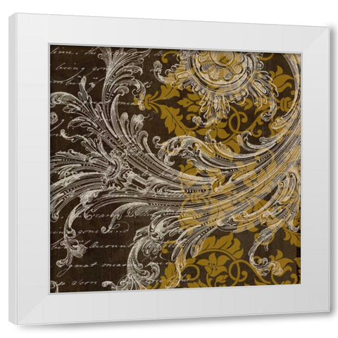 OSCAR GOLD A9 White Modern Wood Framed Art Print by Greene, Taylor