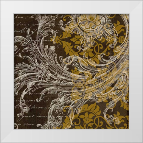 OSCAR GOLD A9 White Modern Wood Framed Art Print by Greene, Taylor
