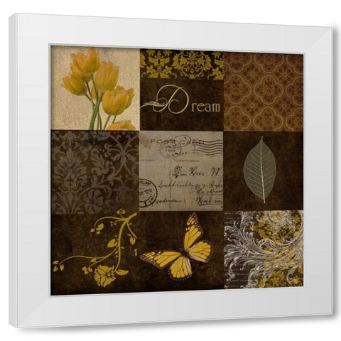 OSCAR GOLD White Modern Wood Framed Art Print by Greene, Taylor