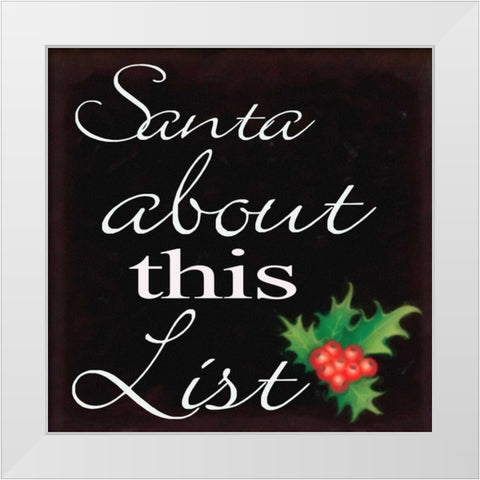 About This List White Modern Wood Framed Art Print by Greene, Taylor