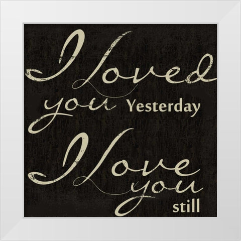 YESTERDAY White Modern Wood Framed Art Print by Greene, Taylor