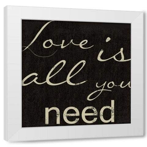 LOVE LOVE LOVE White Modern Wood Framed Art Print by Greene, Taylor