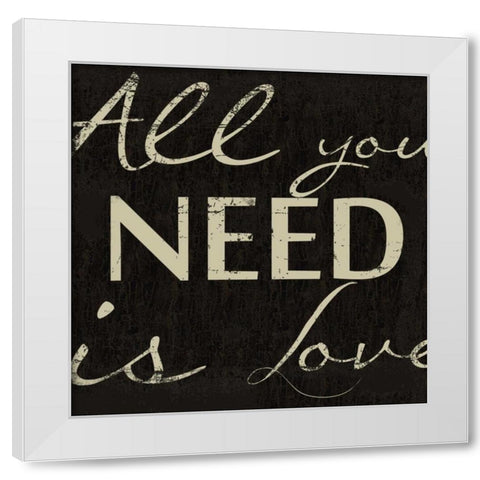 LOVE White Modern Wood Framed Art Print by Greene, Taylor