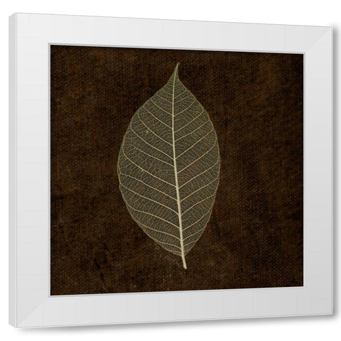 Spice Gold Leaf White Modern Wood Framed Art Print by Greene, Taylor