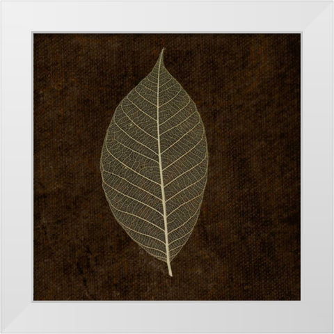 Spice Gold Leaf White Modern Wood Framed Art Print by Greene, Taylor