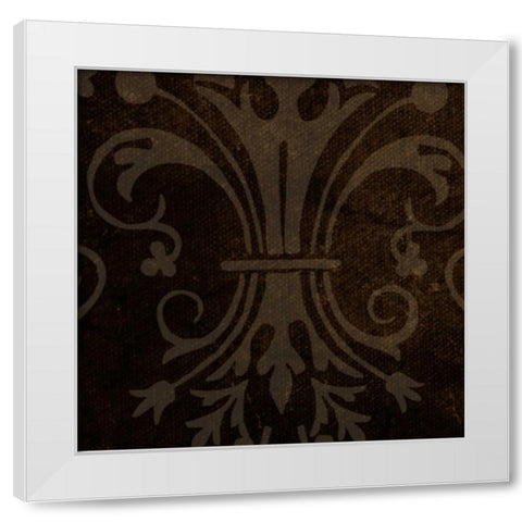 Spice Gold Damask 2 White Modern Wood Framed Art Print by Greene, Taylor