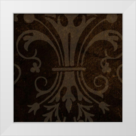 Spice Gold Damask 2 White Modern Wood Framed Art Print by Greene, Taylor