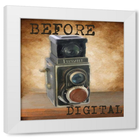 BEFORE DIGITAL White Modern Wood Framed Art Print by Greene, Taylor