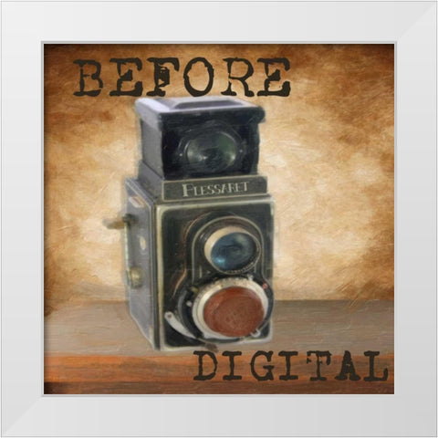 BEFORE DIGITAL White Modern Wood Framed Art Print by Greene, Taylor