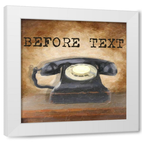 BEFORE TEXT White Modern Wood Framed Art Print by Greene, Taylor