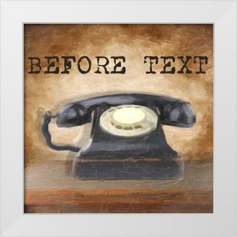 BEFORE TEXT White Modern Wood Framed Art Print by Greene, Taylor
