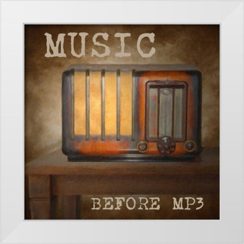 MUSIC BEFORE MP3 White Modern Wood Framed Art Print by Greene, Taylor