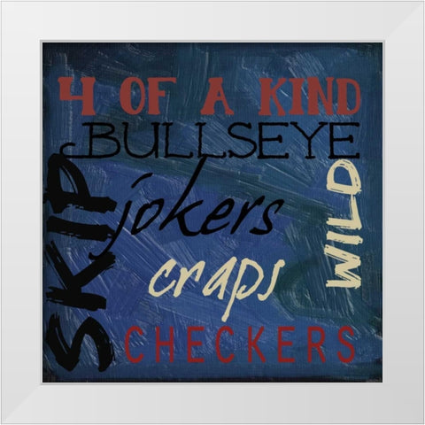 THE GAME White Modern Wood Framed Art Print by Greene, Taylor