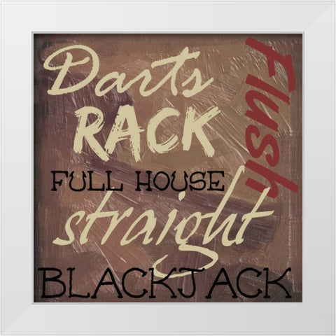 DARTS White Modern Wood Framed Art Print by Greene, Taylor
