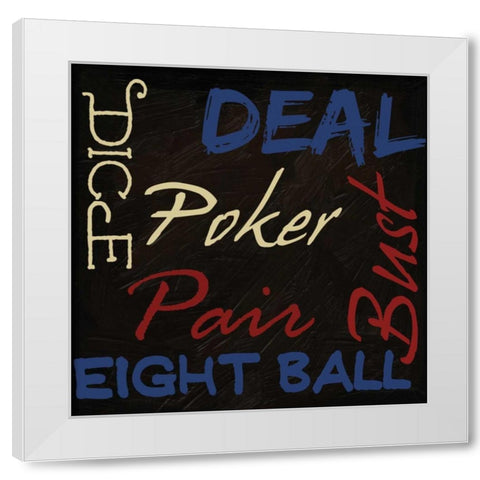 GAMES White Modern Wood Framed Art Print by Greene, Taylor