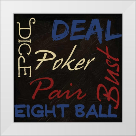 GAMES White Modern Wood Framed Art Print by Greene, Taylor
