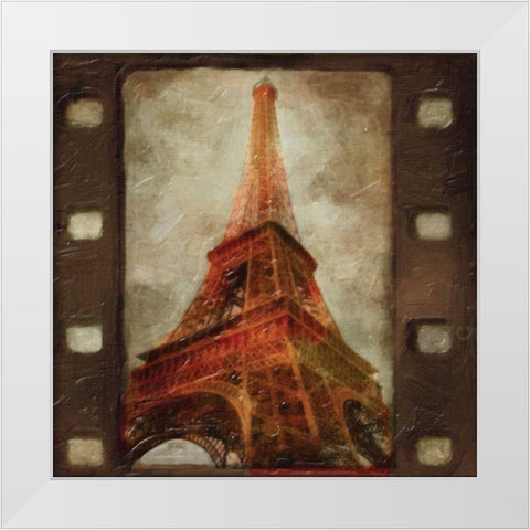 Travel 9 EIFFEL White Modern Wood Framed Art Print by Greene, Taylor