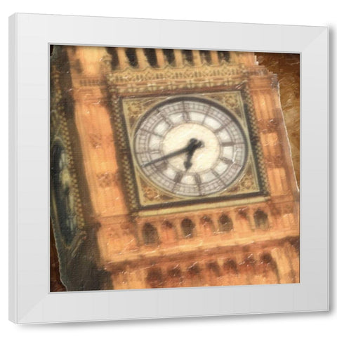 Travel 9 BIG BEN White Modern Wood Framed Art Print by Greene, Taylor