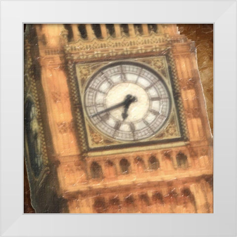 Travel 9 BIG BEN White Modern Wood Framed Art Print by Greene, Taylor