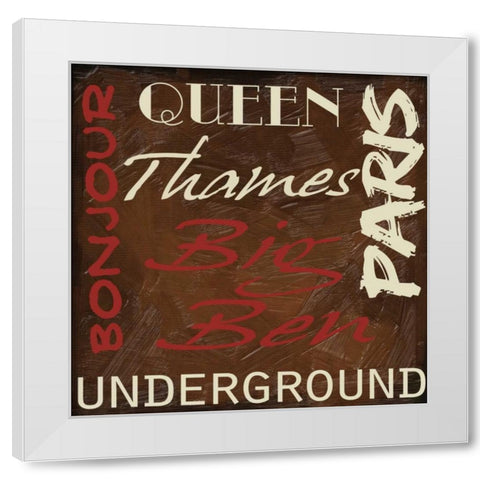 Travel 9 D White Modern Wood Framed Art Print by Greene, Taylor