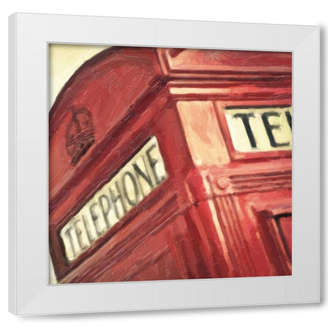 Travel 9 PHONE BOOTH White Modern Wood Framed Art Print by Greene, Taylor
