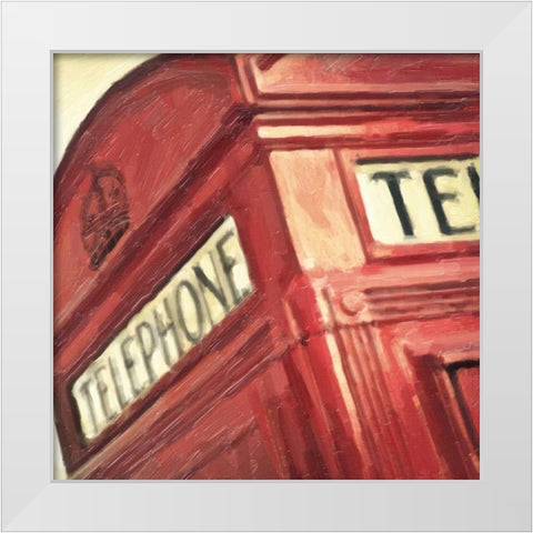 Travel 9 PHONE BOOTH White Modern Wood Framed Art Print by Greene, Taylor