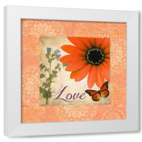 Floral Rhapsody Square I White Modern Wood Framed Art Print by Greene, Taylor