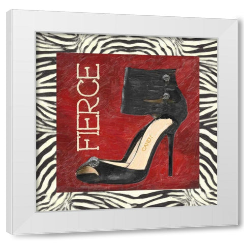 FIERCE SHOE A3 White Modern Wood Framed Art Print by Greene, Taylor