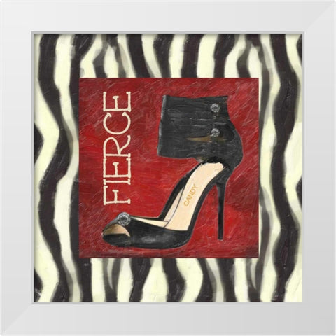 FIERCE SHOE A White Modern Wood Framed Art Print by Greene, Taylor