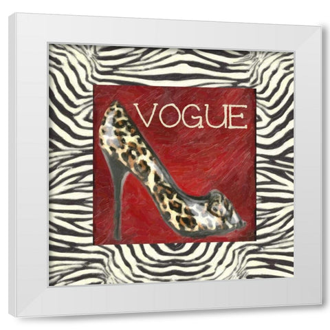 VOGUE SHOE B2 White Modern Wood Framed Art Print by Greene, Taylor
