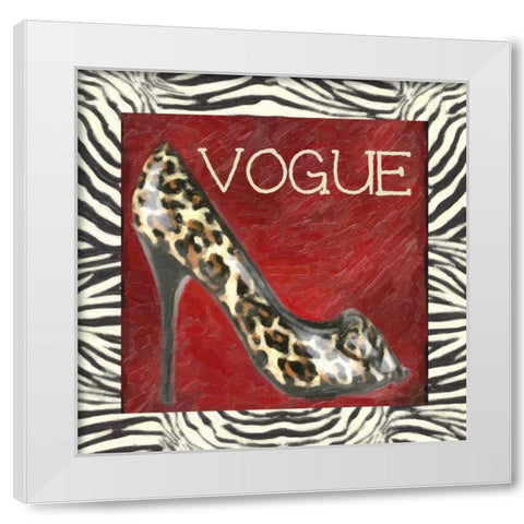 VOGUE SHOE B3 White Modern Wood Framed Art Print by Greene, Taylor