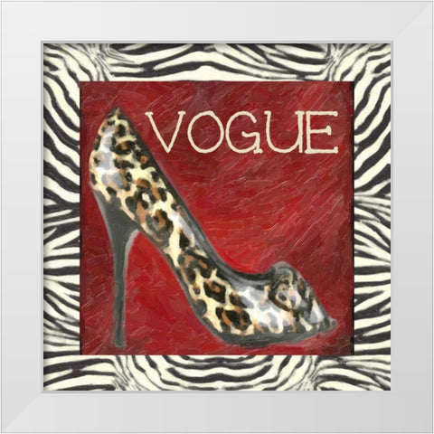 VOGUE SHOE B3 White Modern Wood Framed Art Print by Greene, Taylor