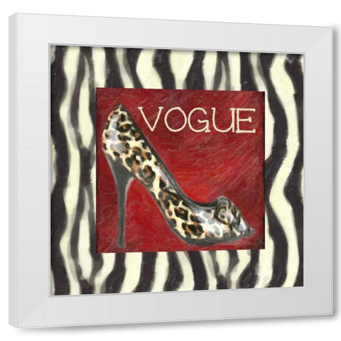 VOGUE SHOE B White Modern Wood Framed Art Print by Greene, Taylor