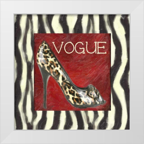 VOGUE SHOE B White Modern Wood Framed Art Print by Greene, Taylor