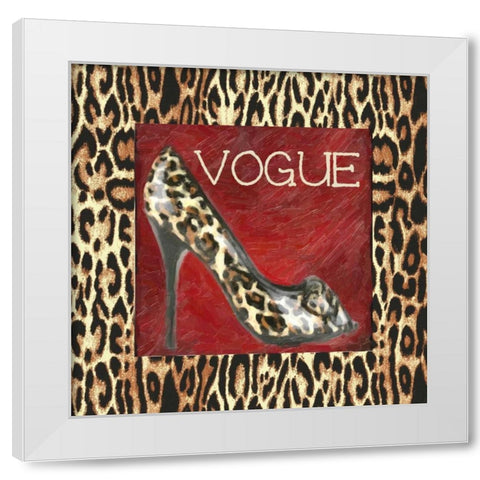 VOGUE SHOE White Modern Wood Framed Art Print by Greene, Taylor