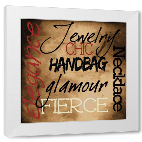 Fashion Patch S8 White Modern Wood Framed Art Print by Greene, Taylor