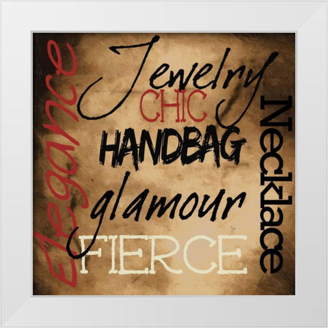 Fashion Patch S8 White Modern Wood Framed Art Print by Greene, Taylor