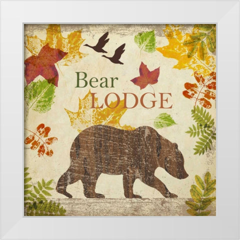 BEAR LODGE A1 White Modern Wood Framed Art Print by Greene, Taylor