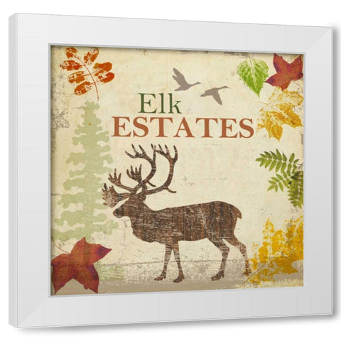 ELK White Modern Wood Framed Art Print by Greene, Taylor