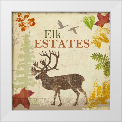 ELK White Modern Wood Framed Art Print by Greene, Taylor