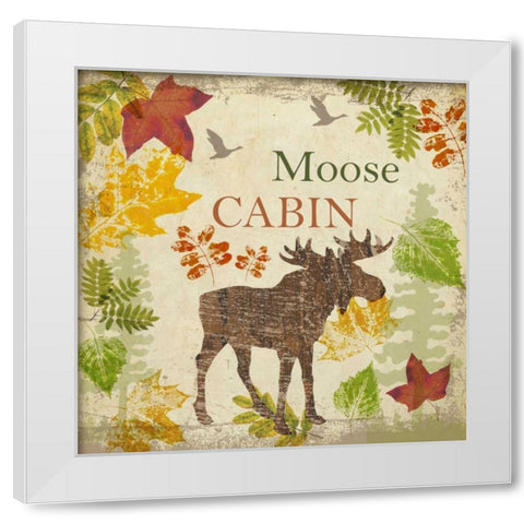 MOOSE CABIN C1 White Modern Wood Framed Art Print by Greene, Taylor