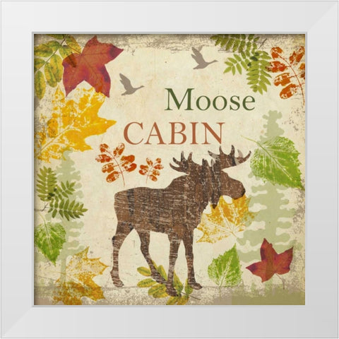 MOOSE CABIN C1 White Modern Wood Framed Art Print by Greene, Taylor