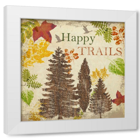 HAPPY TRAILS White Modern Wood Framed Art Print by Greene, Taylor