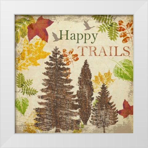 HAPPY TRAILS White Modern Wood Framed Art Print by Greene, Taylor