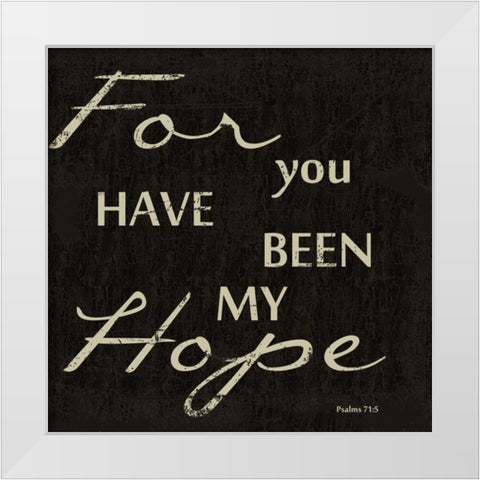 MY HOPE White Modern Wood Framed Art Print by Greene, Taylor