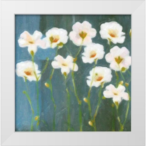 WHITE FLOWER FIELD I White Modern Wood Framed Art Print by Greene, Taylor