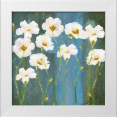 WHITE FLOWER FIELD II White Modern Wood Framed Art Print by Greene, Taylor