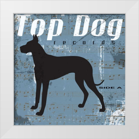 TOP DOG A1 White Modern Wood Framed Art Print by Greene, Taylor