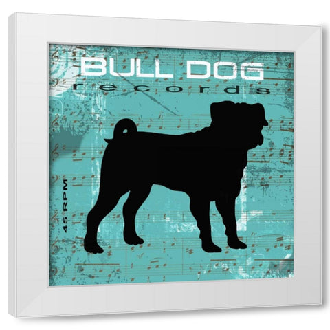 BULL DOG B1 White Modern Wood Framed Art Print by Greene, Taylor